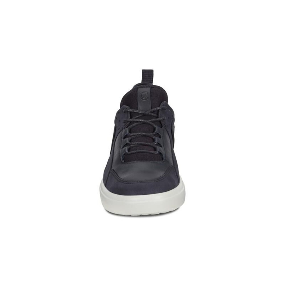 ECCO Sneakersy Damskie - Soft 7 Wedge Sock - Granatowe - FTQMHL-791